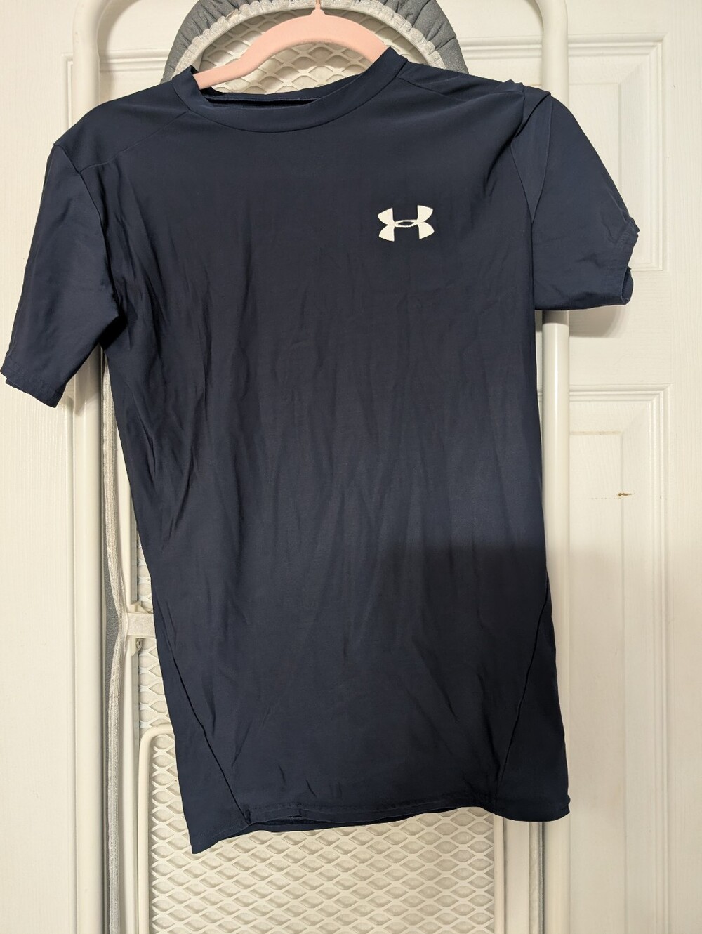 Under Armour Navy Short Sleeve Performance Tee with White Logo